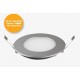 Downlight panel LED Redondo 120mm Gris Plata 6W PRO